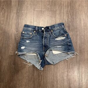 Levi Denim Distressed Women Shorts
